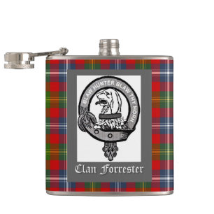 Clan Forrester Crest Hip Flask
