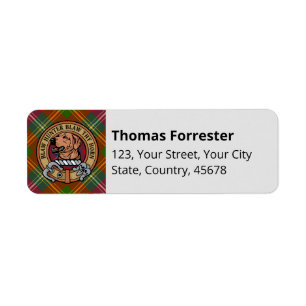 Clan Forrester Crest over Tartan