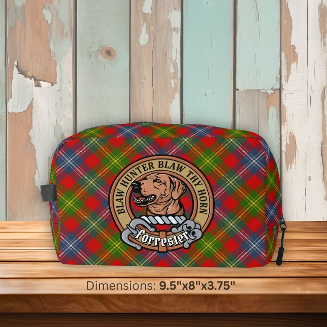 Clan Forrester Crest over Tartan Dopp Kit (Creator Uploaded)