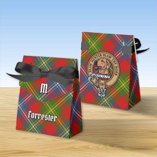 Clan Forrester Crest over Tartan Favour Box