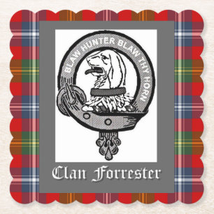 Clan Forrester Crest Paper Coaster