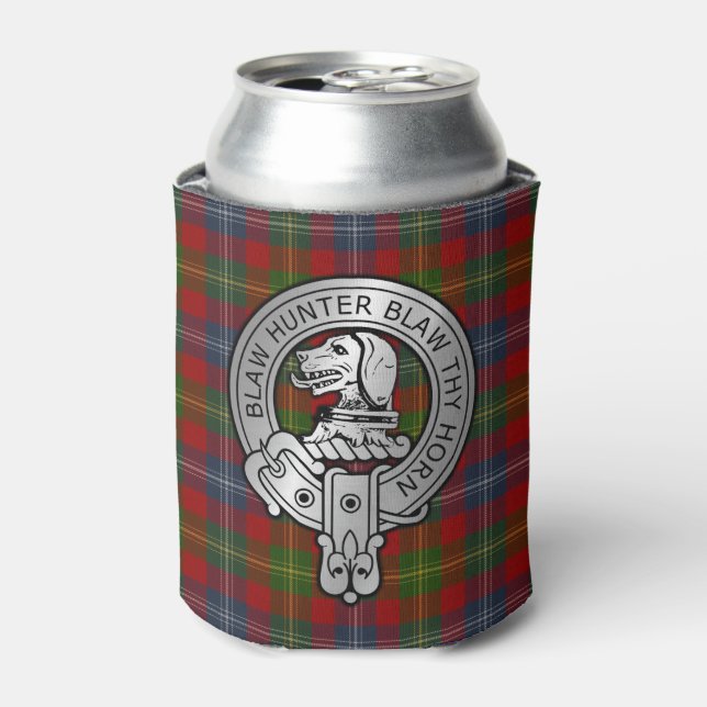 Clan Forrester / Foster Crest & Tartan Can Cooler (Can Front)