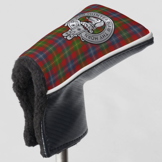 Clan Forrester / Foster Crest & Tartan Golf Head Cover (3/4 Front)