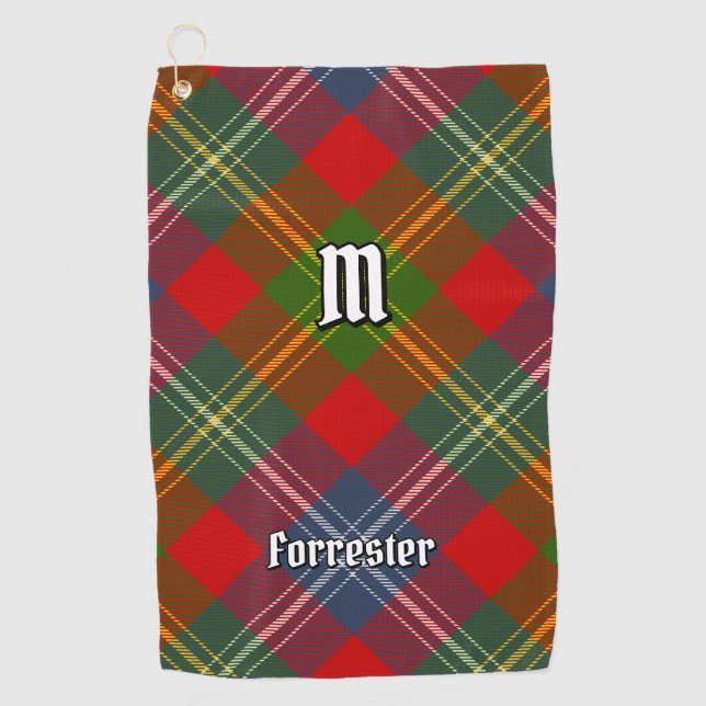 Clan Forrester Tartan Golf Towel (Front)