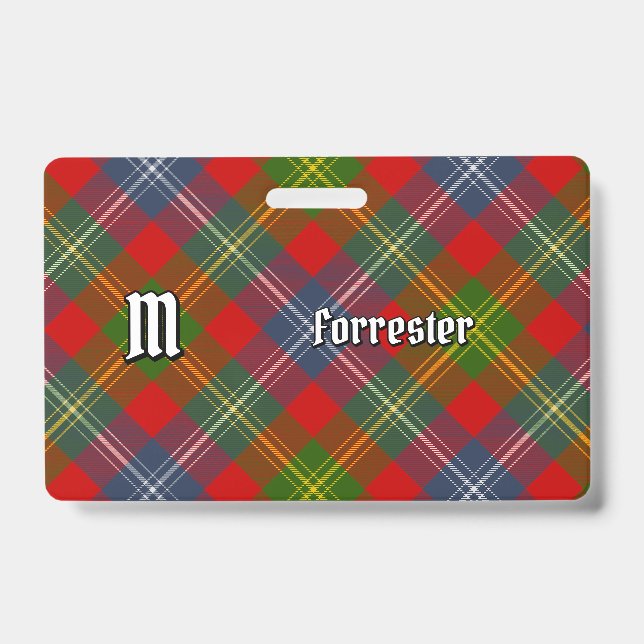 Clan Forrester Tartan ID Badge (Front)