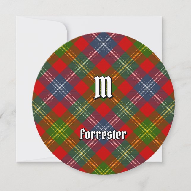Clan Forrester Tartan Invitation (Front)