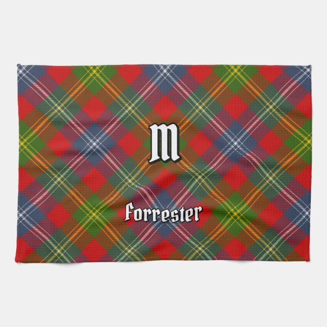 Clan Forrester Tartan Tea Towel (Horizontal)