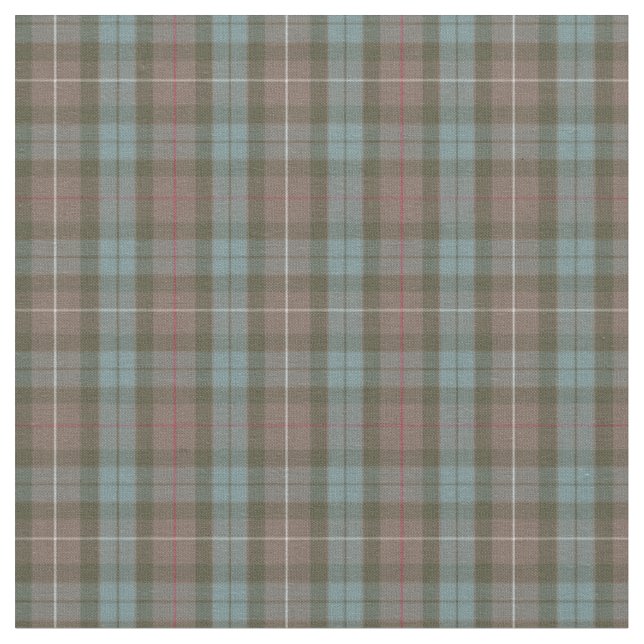 Clan Fraser Ancient Hunting Tartan Fabric (Close Up)