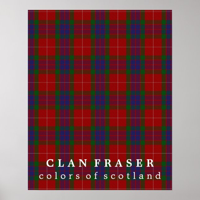 Clan Fraser Colors of Scotland Tartan Poster (Front)