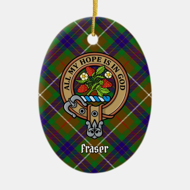 Clan Fraser Crest Ceramic Ornament (Front)