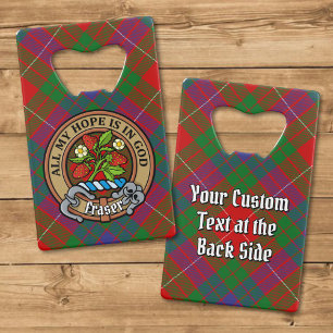 Clan Fraser Crest over Tartan