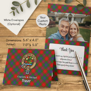 Clan Fraser Crest over Tartan Invitation
