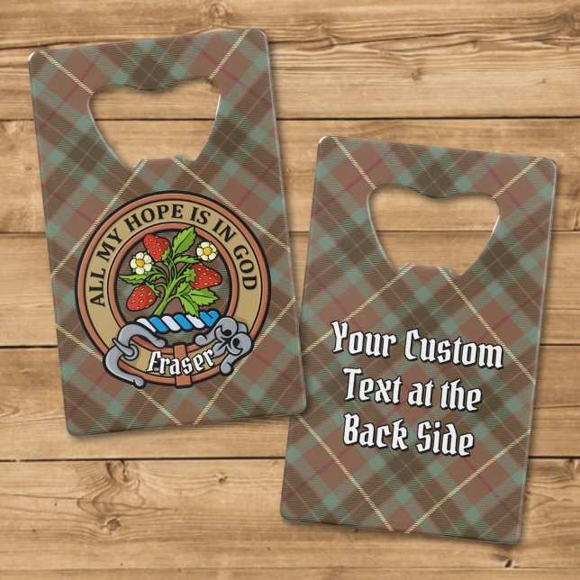 Clan Fraser Crest over Weathered Hunting Tartan (Creator Uploaded)