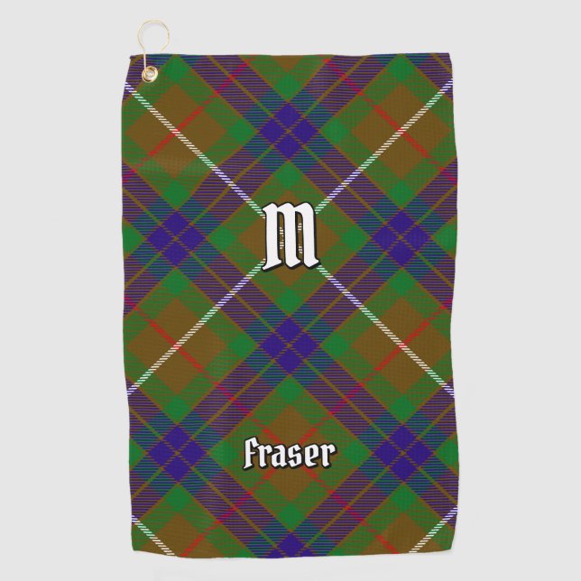 Clan Fraser Hunting Tartan Golf Towel (Front)