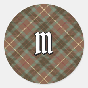 Clan Fraser Hunting Weathered Tartan Classic Round Sticker