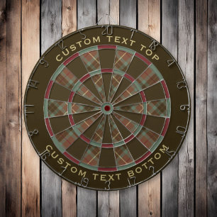 Clan Fraser Hunting Weathered Tartan Dart Board