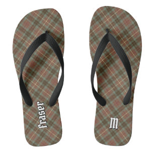 Clan Fraser Hunting Weathered Tartan Flip Flops