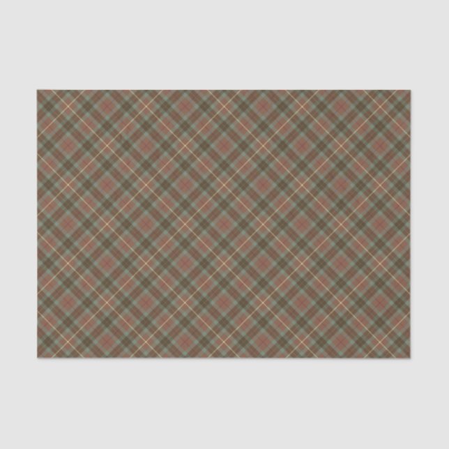 Clan Fraser Hunting Weathered Tartan Tissue Paper (Front)