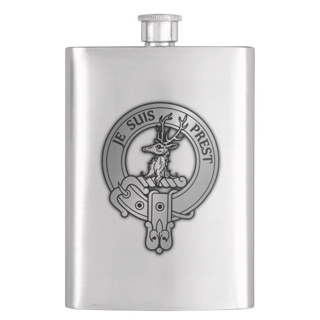 Clan Fraser of Lovat Crest Hip Flask (Front)