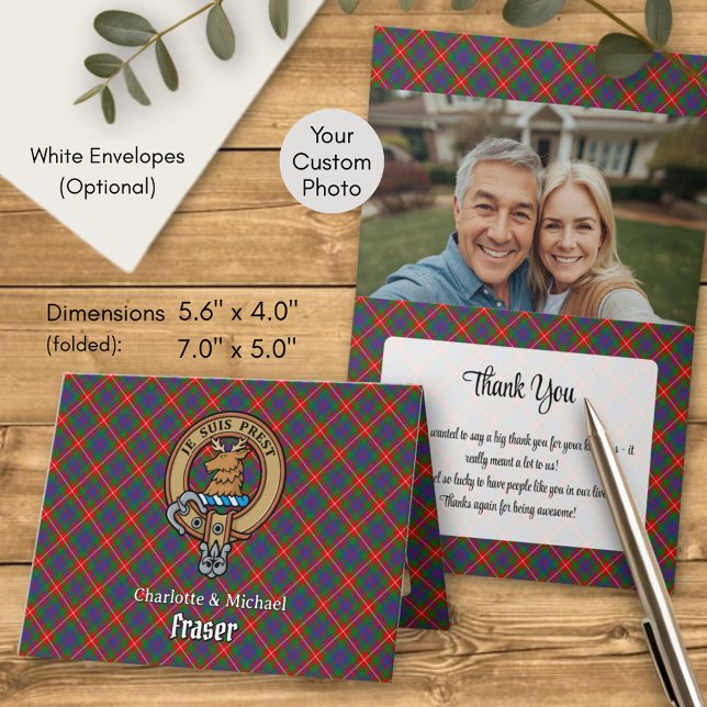 Clan Fraser of Lovat Crest over Tartan Invitation (Creator Uploaded)