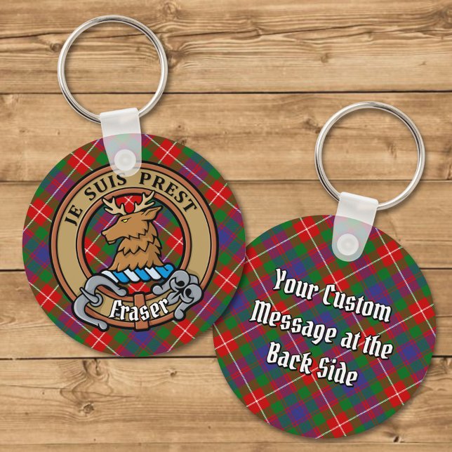 Clan Fraser of Lovat Crest over Tartan Key Ring (Creator Uploaded)