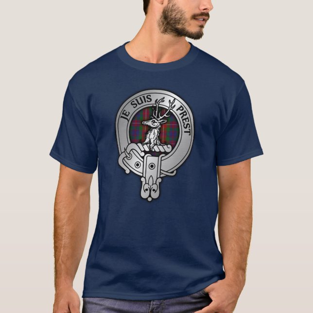 Clan Fraser of Lovat Crest & Tartan T-Shirt (Front)