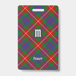 Clan Fraser of Lovat Tartan Badge ID Badge