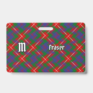 Clan Fraser of Lovat Tartan Badge ID Badge