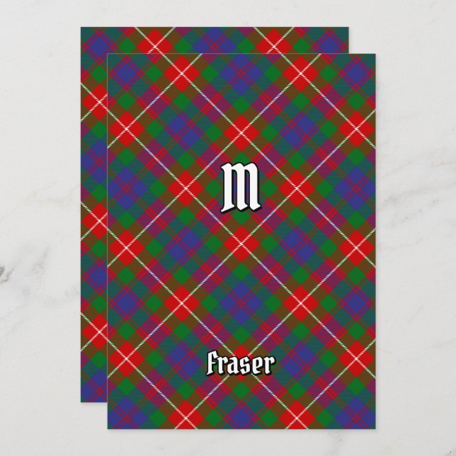 Clan Fraser of Lovat Tartan Invitation (Front/Back)