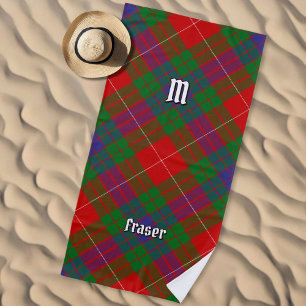 Clan Fraser Tartan Beach Towel