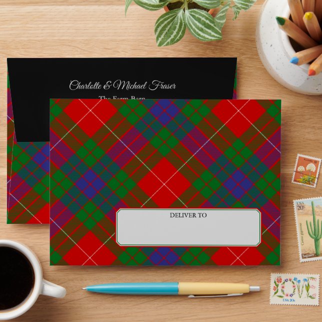 Clan Fraser Tartan Envelope (Desk)