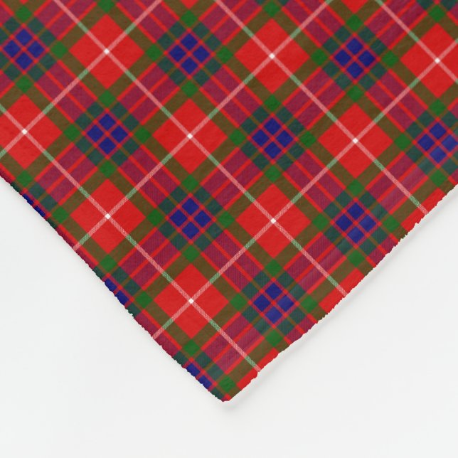 Clan Fraser Tartan Fleece Blanket (Corner)