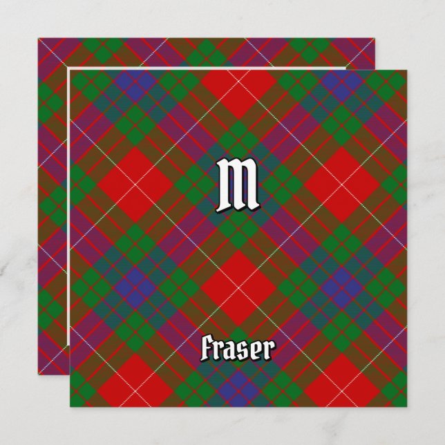 Clan Fraser Tartan Invitation (Front/Back)