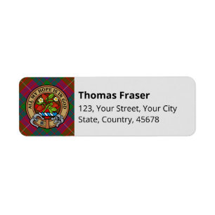Clan Fraser Tartan Label