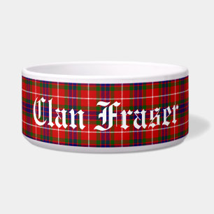 Clan Fraser Tartan Plaid Custom Pet Bowl