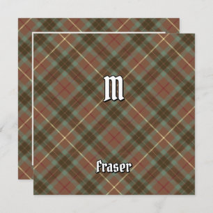Clan Fraser Weathered Hunting Tartan Invitation