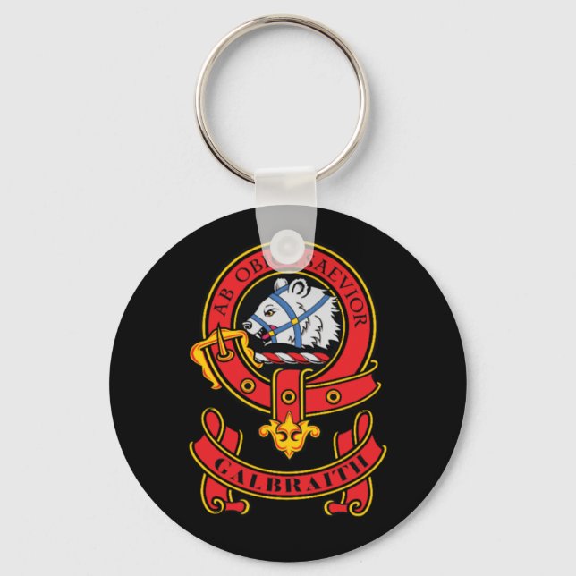 Clan Galbraith Button Keychain (Front)