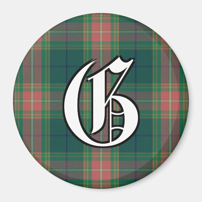 Clan Gallagher Family Irish Tartan Plaid Accents Magnet (Front)