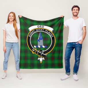 Clan Ged Tartan Plaid Fleece Blanket