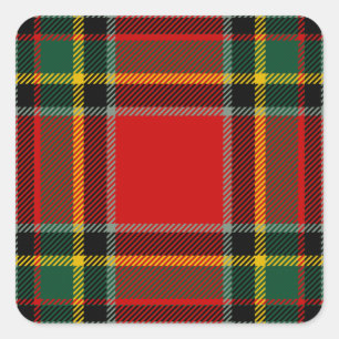 Clan Gillespie Tartan Square Sticker