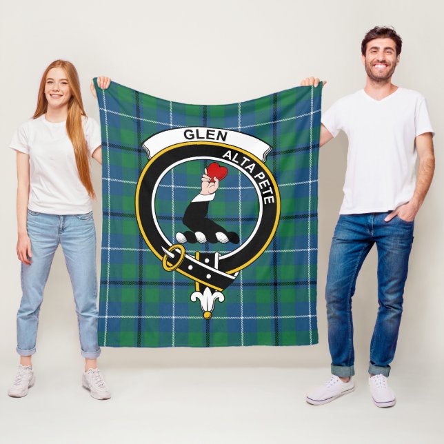 Clan Glen Ancient Tartan Plaid Fleece Blanket (In Situ)