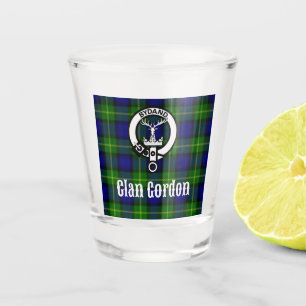 Clan Gordon Crest Badge & Tartan Shot Glass