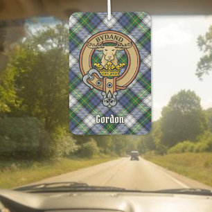 Clan Gordon Crest over Dress Tartan Air Freshener