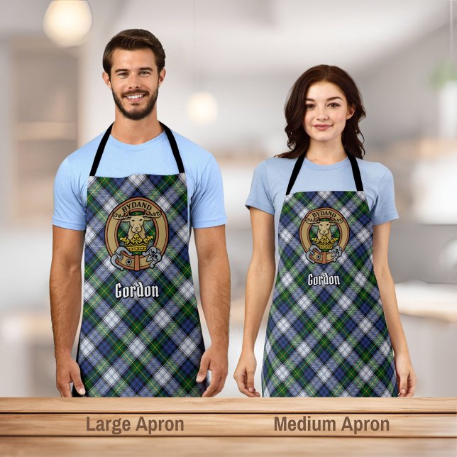 Clan Gordon Crest over Dress Tartan Apron (Creator Uploaded)