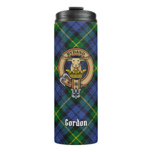 Clan Gordon Crest over Tartan Thermal Tumbler