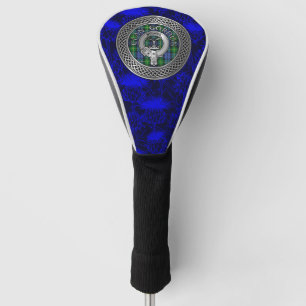 Clan Gordon Crest & Tartan Knot on Thistle Golf Head Cover