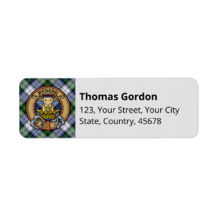 Clan Gordon Dress Tartan Label