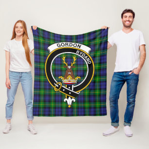 Clan Gordon Modern Tartan Plaid Fleece Blanket