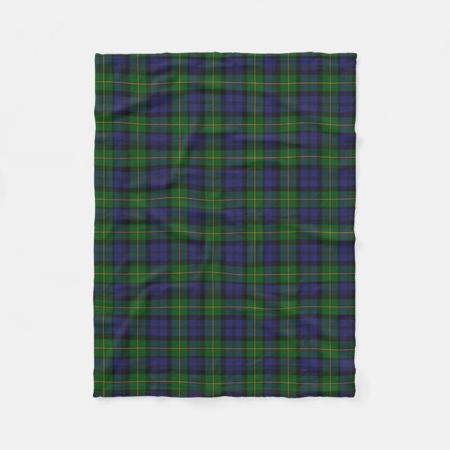 Clan Gordon Plaid Fleece Blanket (Front)