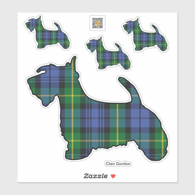 Clan Gordon Scottie Sticker (Sheet)